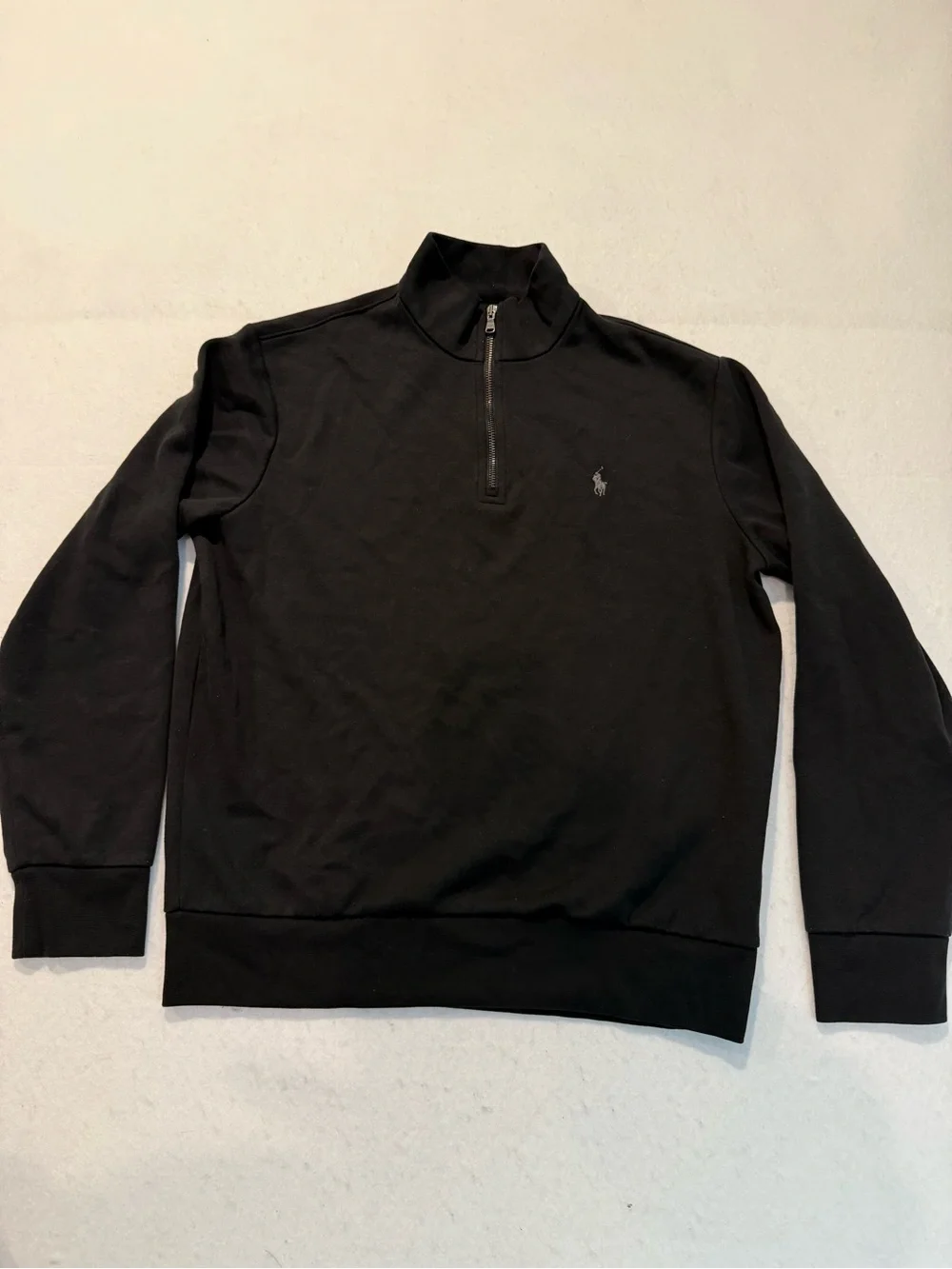 Ralph Lauren Black Quarter-Zip Men's Sweater